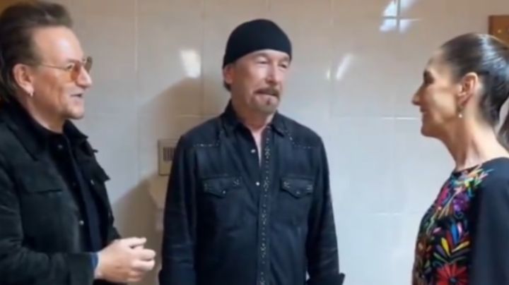 Sheinbaum propone a U2 crear proyecto para acercar la música a los jóvenes en México