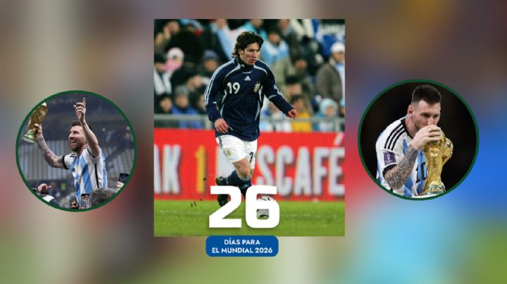 A 26 días del Mundial 2026: Lionel Messi es el jugador con más partidos de Copa del Mundo: 26