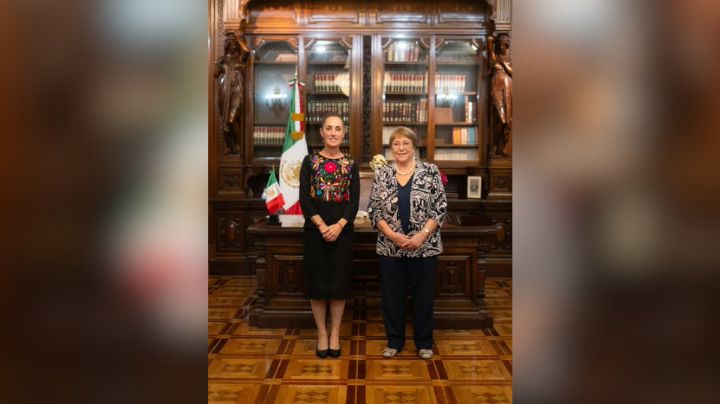 Claudia Sheinbaum recibe a Michelle Bachelet y refrenda su candidatura a la ONU
