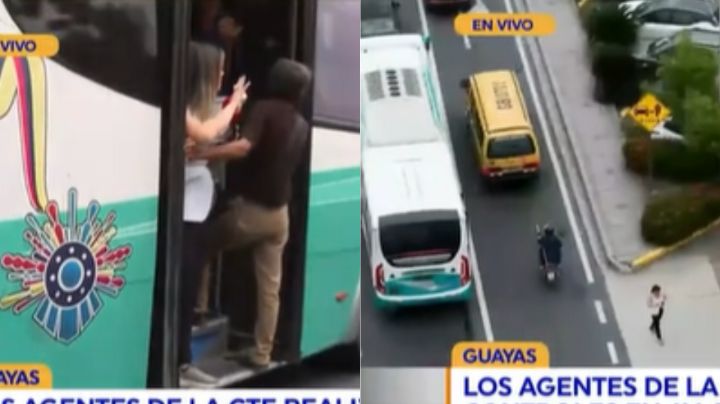 Video Viral: Reportera se sube a camión a entrevistar a pasajeros y el chofer arranca
