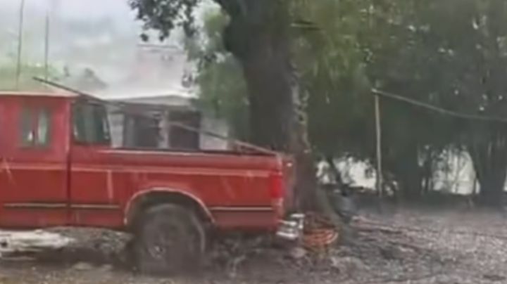 Cae granizo en General Zaragoza, NL