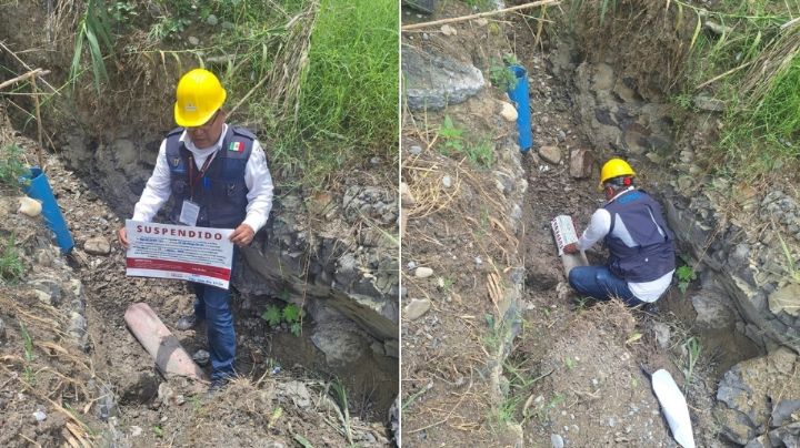 Suspende Conagua obra irregular en Arroyo Talaverna, en Pesquería