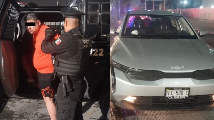 Detienen a hombre en Monterrey con auto robado con violencia en Escobedo