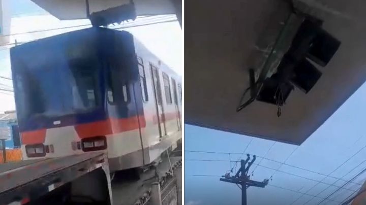 Dañan semáforo de Ecovía en traslado de vagones del Metro