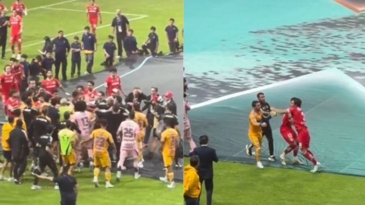 VIDEO | Jugadores de Tigres arman pleito contra Toluca tras perder la 'Concachampions'