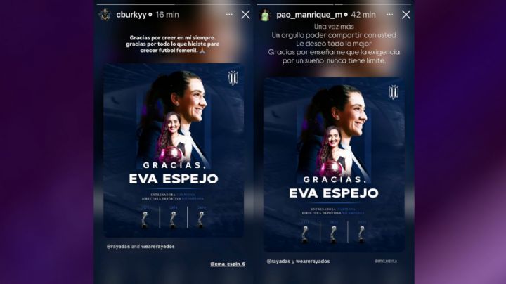 Jugadoras de Rayadas mandan mensajes de despedida a Eva Espejo