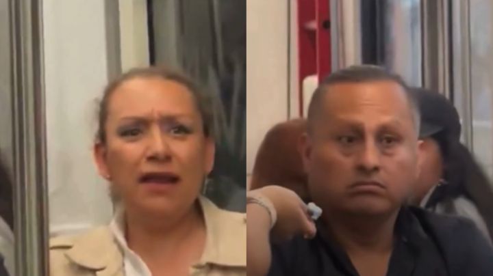 'No te está empujando': Mujer defiende a su pareja por invadir vagón rosa del Metro CDMX