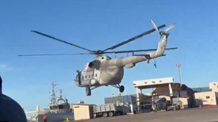 Se desploma helicóptero de la Marina durante despegue en Mazatlán, Sinaloa