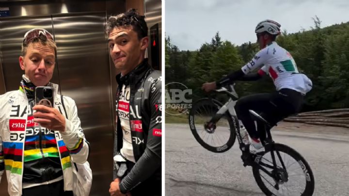 Isaac del Toro vuelve a entrenar tras su lesión y circula por una zona del Tour de Francia