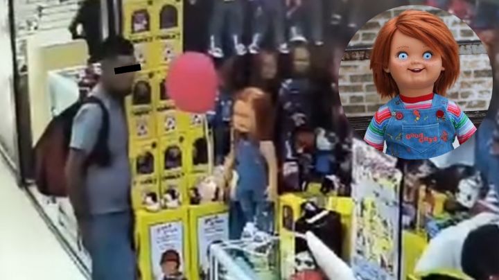 Video: Captan a joven robando muñeco Chucky en Saltillo