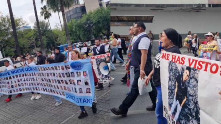 Madres buscadoras marchan en NL por sus desaparecidos en el marco del día de las madres