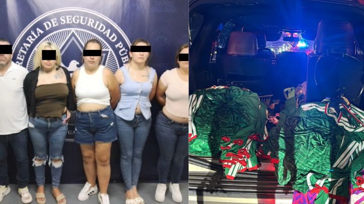 Caen 5 presuntos ladrones en San Pedro; traían camioneta repleta de jerseys robados