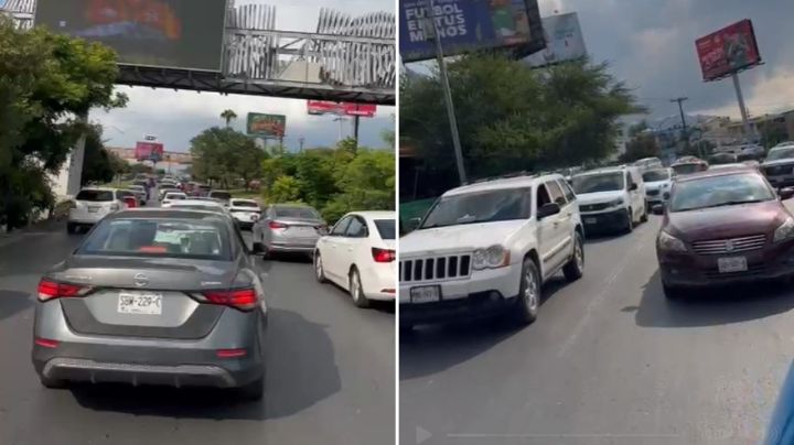 Colapsa Av. Eloy Cavazos previo al Suecia vs. Túnez