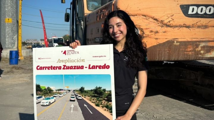 Arranca Deya Martínez ampliación de la carretera Zuazua-Laredo