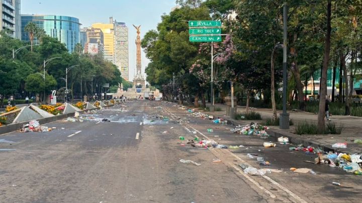 Inundan a CDMX con toneladas de basura tras triunfo del Tri
