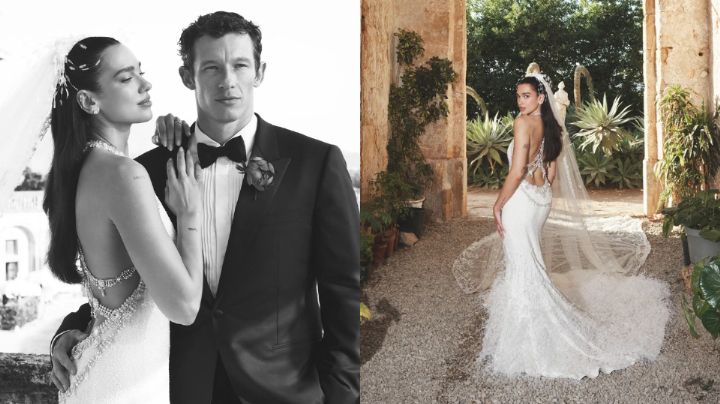 Dua Lipa comparte primeras fotos de su boda con Callum Turner y su vestido