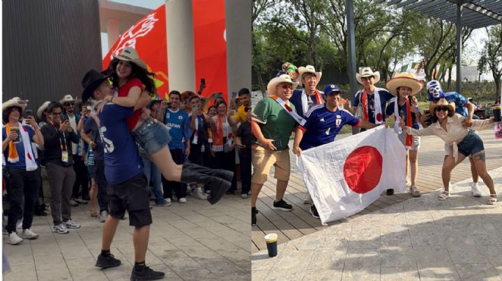 Japoneses bailan ‘Payaso de Rodeo’ y ‘La Chona’ antes del partido 1.000 del Mundial en Monterrey