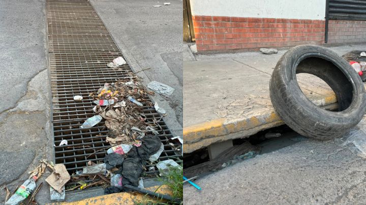 Alcantarillas saturadas de basura agravan inundaciones y daños por lluvias en Monterrey