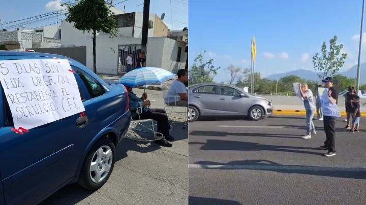 Apagones provocan bloqueos masivos en Guadalupe y San Nicolás