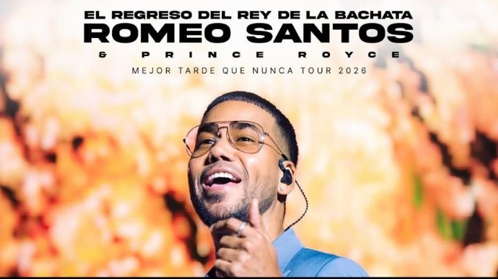 Regresará Romeo Santos a Monterrey con su gira 'Más Tarde que Nunca'