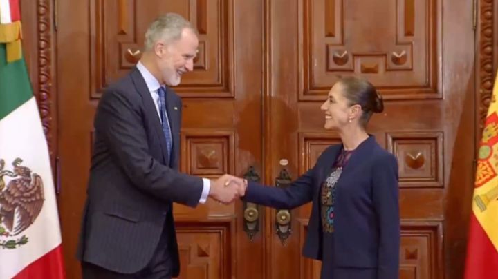 Rey Felipe VI se reúne con Claudia Sheinbaum en Palacio Nacional