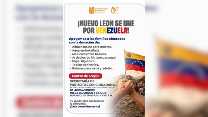 Habilitan en Monterrey centro de acopio en apoyo a Venezuela