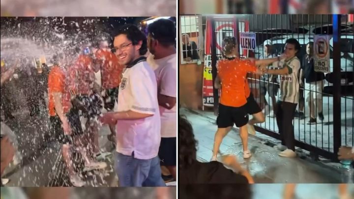 VIDEO | Pelean aficionados neerlandeses y regios en Barrio Antiguo