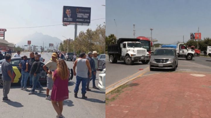 Bloquean transportistas Santa Catarina; acusan a municipio de confiscar sus camiones de carga