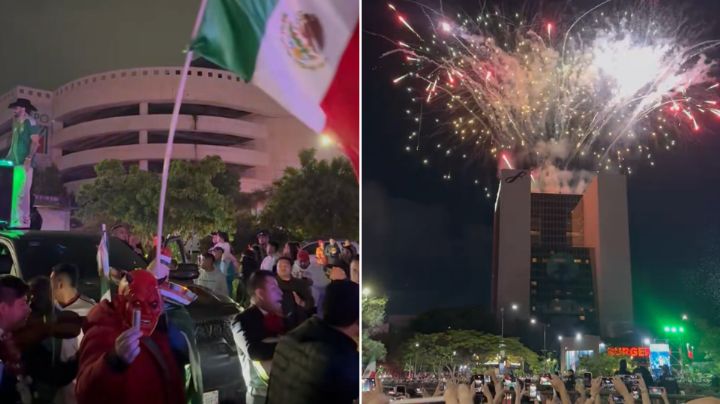 Mexicanos arman fiesta afuera del hotel donde se hospeda la Selección de Ecuador