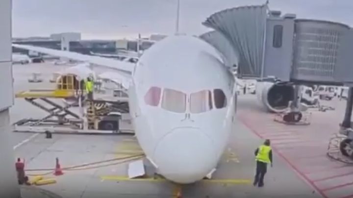 Colapsa tren de aterrizaje de avión en Alemania; hay varios heridos