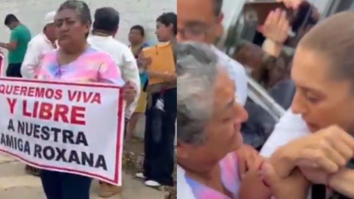 'Devuélvanme viva a mi hija': Madre de periodista desaparecida aborda a Sheinbaum en Veracruz