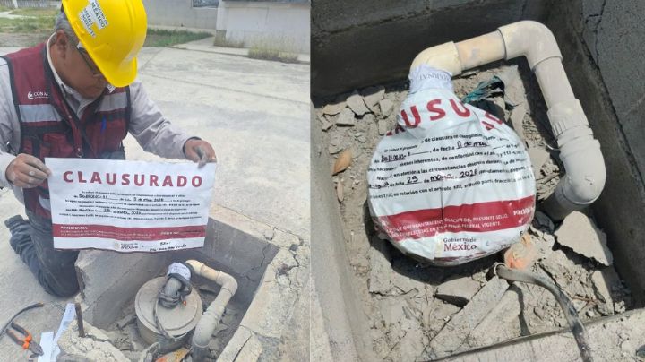 Conagua clausura pozo clandestino en Santa Catarina