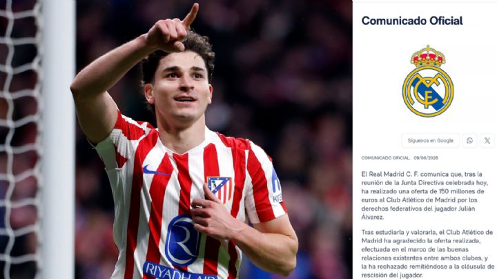 Atlético rechaza oferta del Real Madrid por Julián Álvarez y remite a cláusula de 500 millones