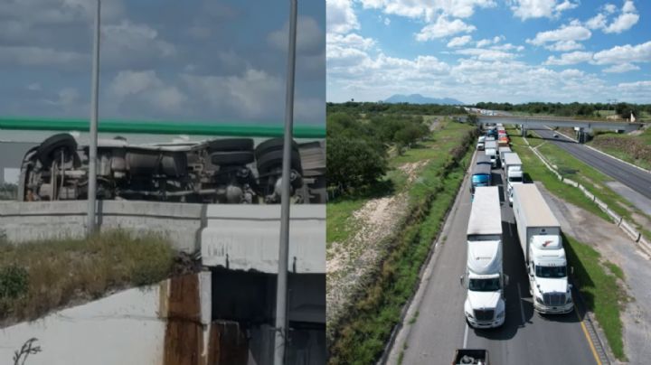 Volcadura de pipa con combustible provoca tráfico en el Anillo Periférico de Apodaca