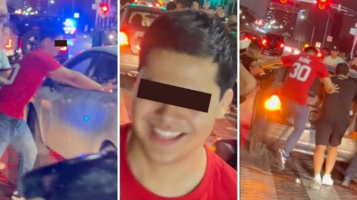 Investigan a influencer por dañar patrulla de Monterrey durante festejos del Mundial
