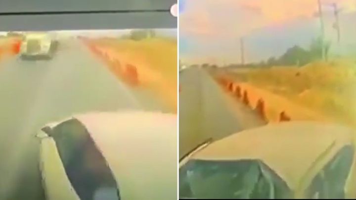 Video | Queda prensado tras chocar contra tráiler en Juárez