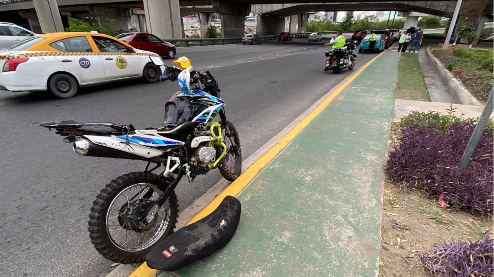 Motocicleta implicada en el percance vial