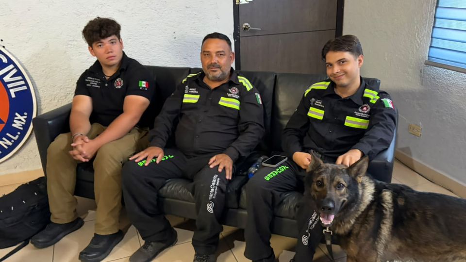 Binomios K9 de Santa Catarina que participaron en el rescate de víctimas de los sismos