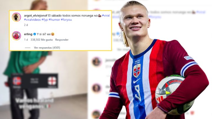 "Y si sí" Haaland se une al trend y reacciona al apoyo de la afición mexicana