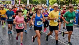 ¿Carrera o baile? Corredoras avanzan al ritmo de un grupo norteño y se hacen virales