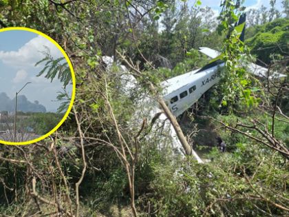 Cae avioneta en Pesquería, Nuevo León; llevaba 3 tripulantes