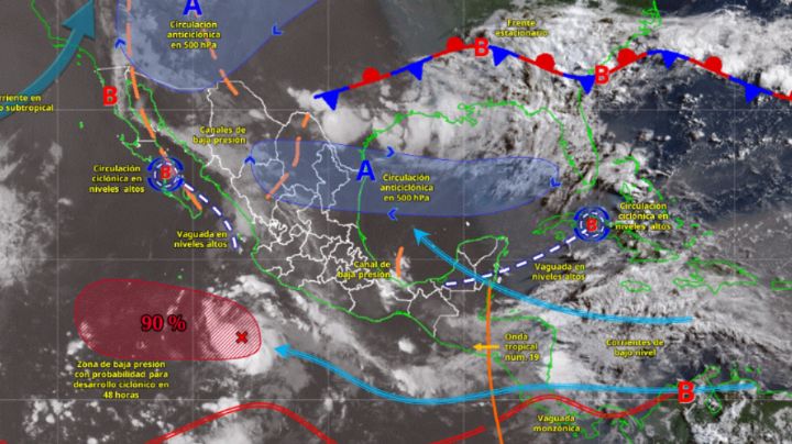 Este día podría formarse un nuevo ciclón en el Pacífico; Conagua vigila dos zonas