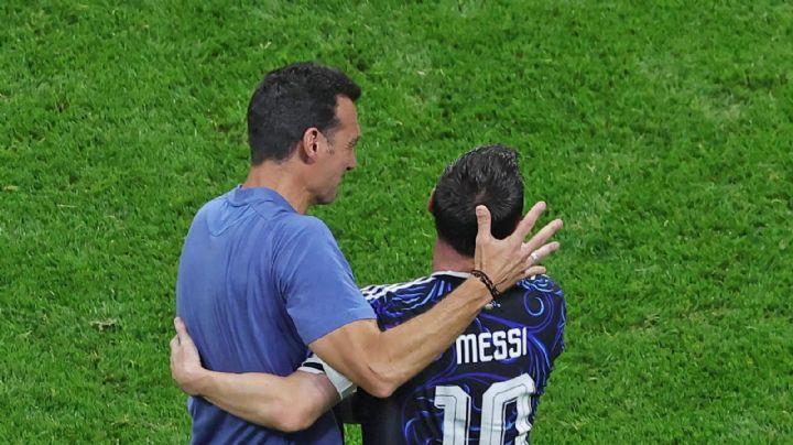 Ojalá los españoles estén contentos con tantas alegrías que ha dado Messi a ese país: Scaloni