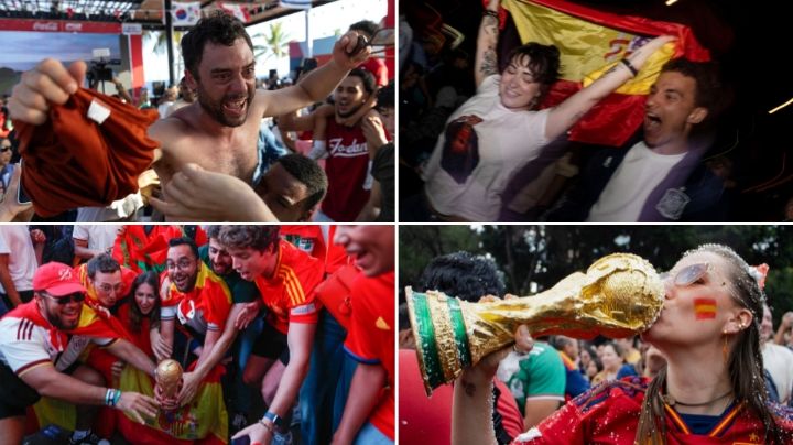 Festejan españoles alrededor del mundo su segundo título mundial