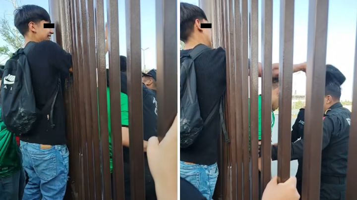Joven despoja de su gorra a policía de Fuerza Civil que protegía acceso al Fan Fest