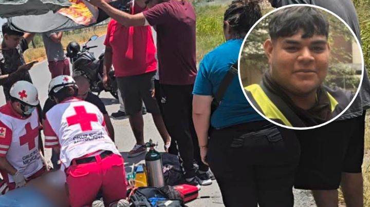 Identifican a motociclista que murió tras estrellarse con pipa en Escobedo