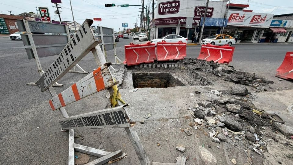 Obra inconclusa de AyD pone en riesgo a conductores en Guadalupe
