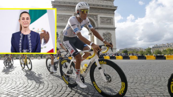 Sheinbaum felicita a Isaac del Toro por 'histórico' triunfo en el Tour de Francia