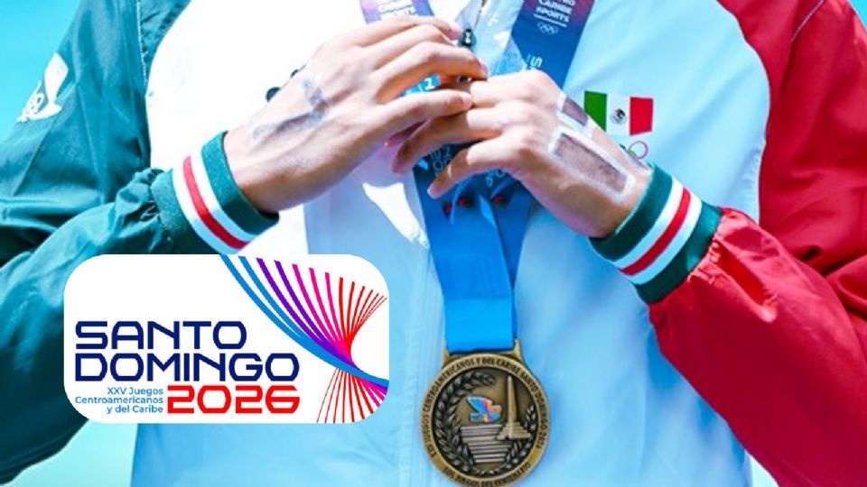 Fotografía ilustrativa de un deportista mexicano con una medalla de Juegos Centroamericanos