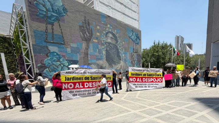 Protestan vecinos ante el Poder Judicial por desalojos en Guadalupe